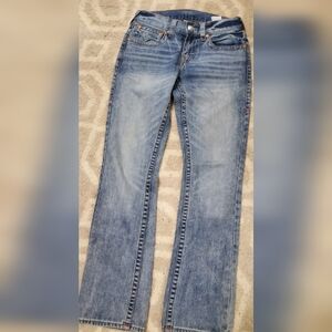 True Religion Denim Jeans, Size 30, medium wash, straight leg